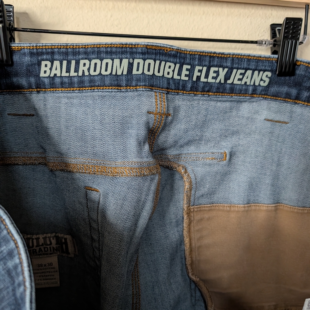 Duluth Trading Company Ballroom Double Flex Jeans Mens 38x30‎ Slim Fit - Picture 7 of 8